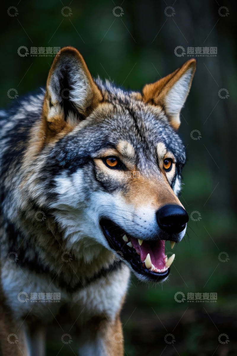 高清大图下载【趣麦麦图】特写狼的自然神态