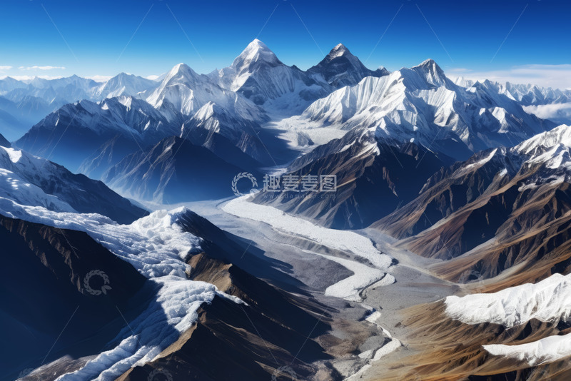 高清大图下载【趣麦麦图】雪山全景自然风光