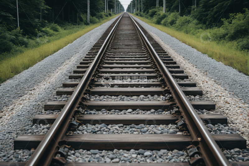 高清大图下载【趣麦麦图】延伸向远方的铁路轨道