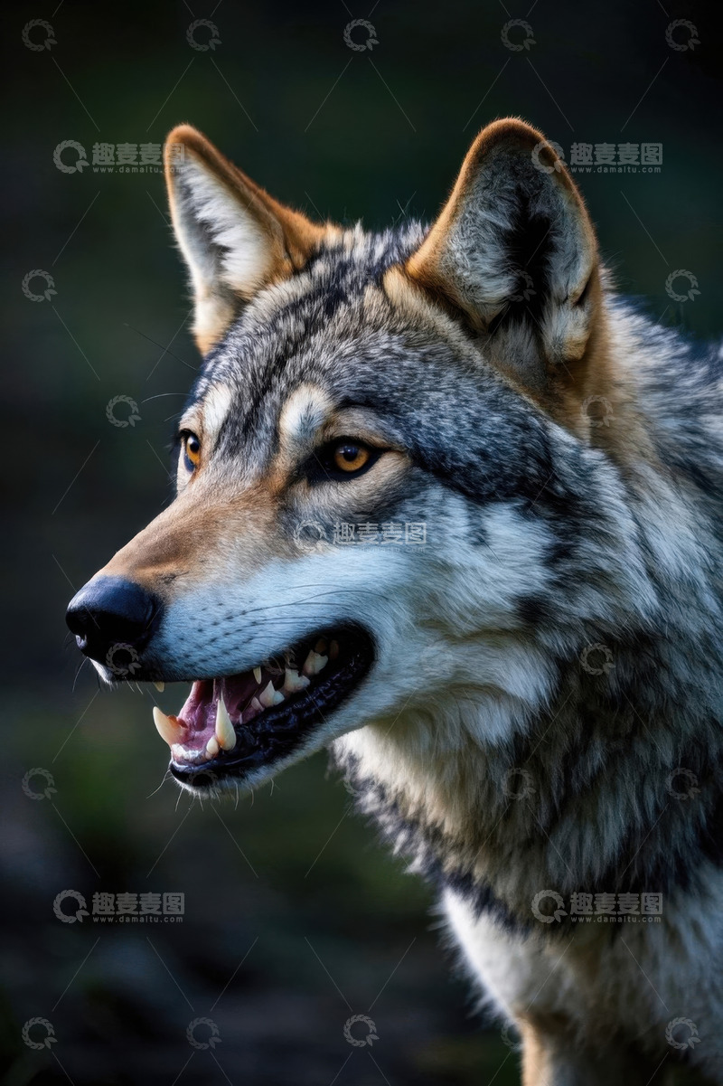 高清大图下载【趣麦麦图】狼的特写照片