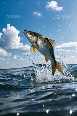 跃出海面的鱼