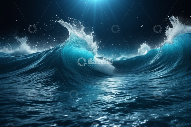 高清大图下载【趣麦麦图】海洋汹涌海浪景象