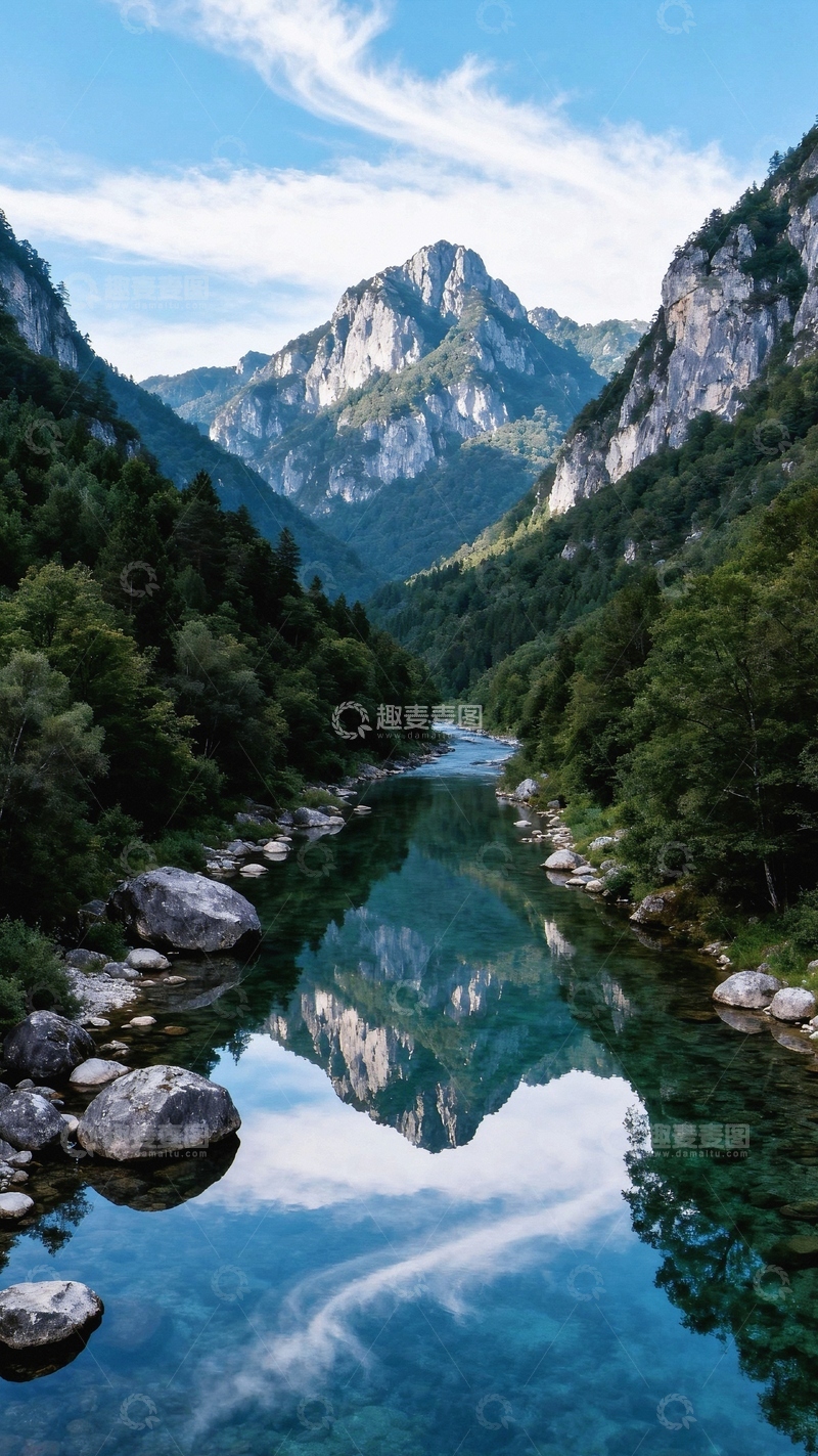 高清大图下载【趣麦麦图】-高山 森林 云雾 1