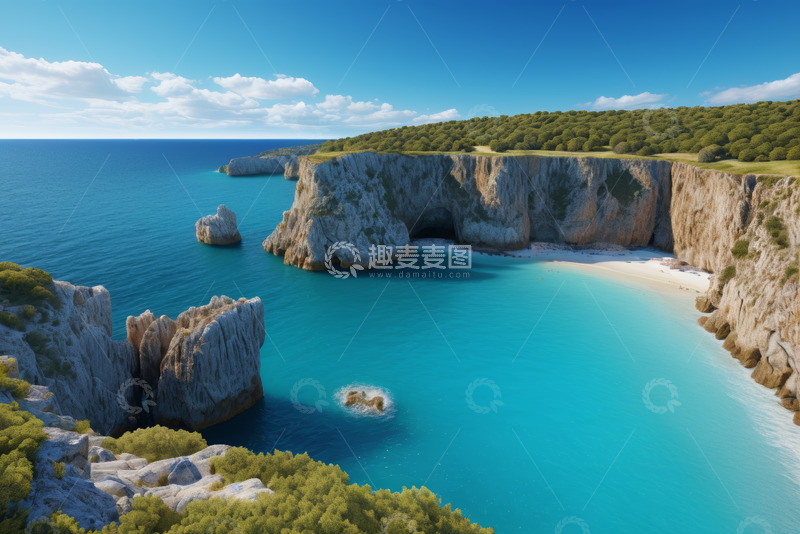 高清大图下载【趣麦麦图】海岸边的壮美自然风光