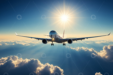 高空飞行的商用客机