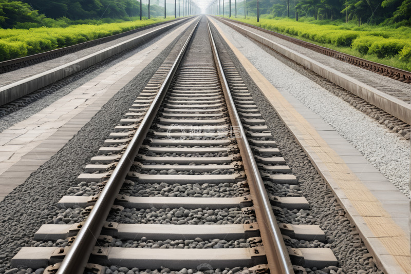 高清大图下载【趣麦麦图】延伸向远方的铁路轨道