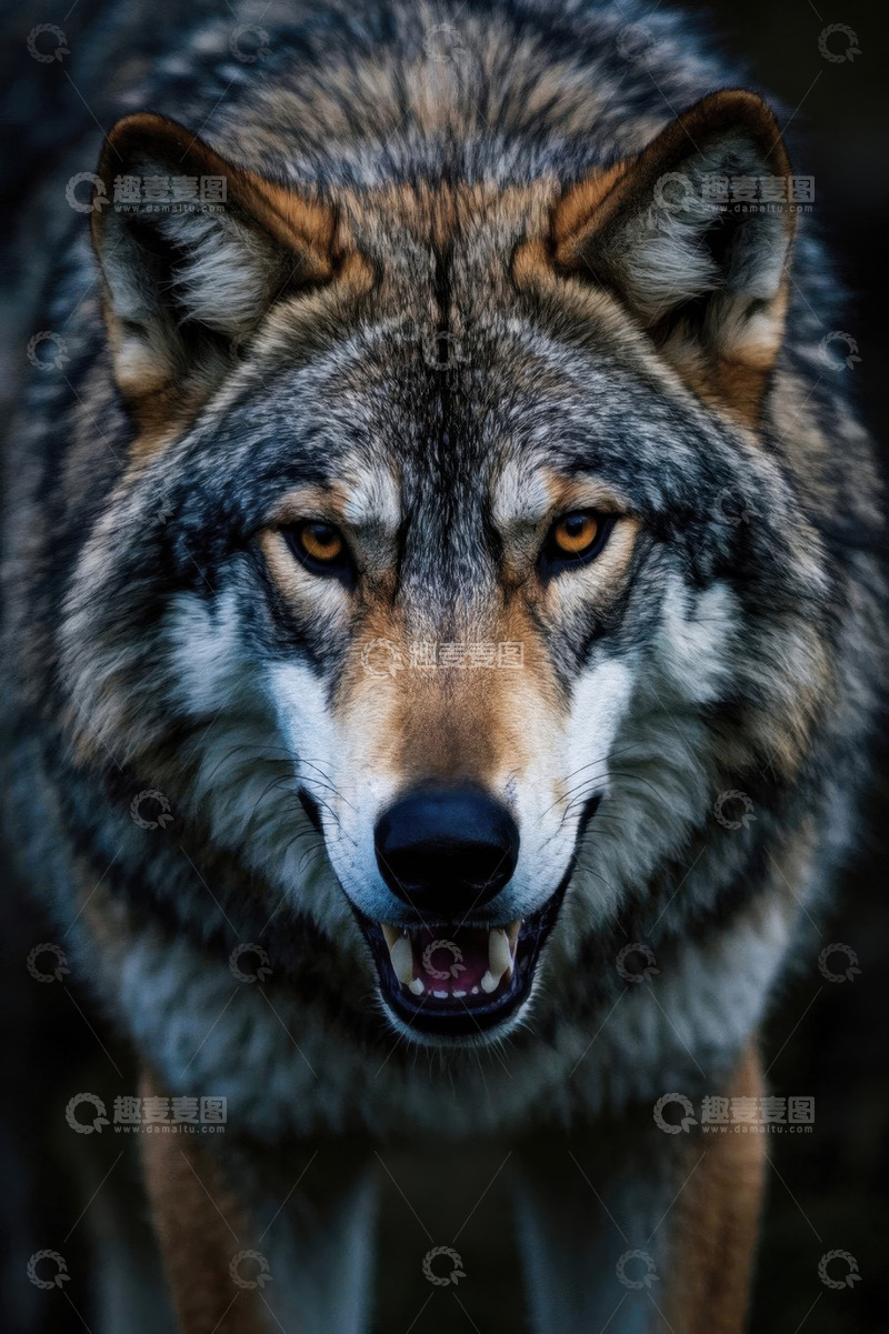 高清大图下载【趣麦麦图】狼近景特写