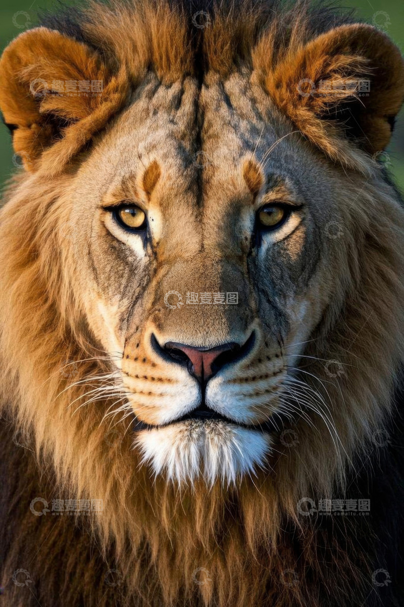 高清大图下载【趣麦麦图】雄狮特写面部照片