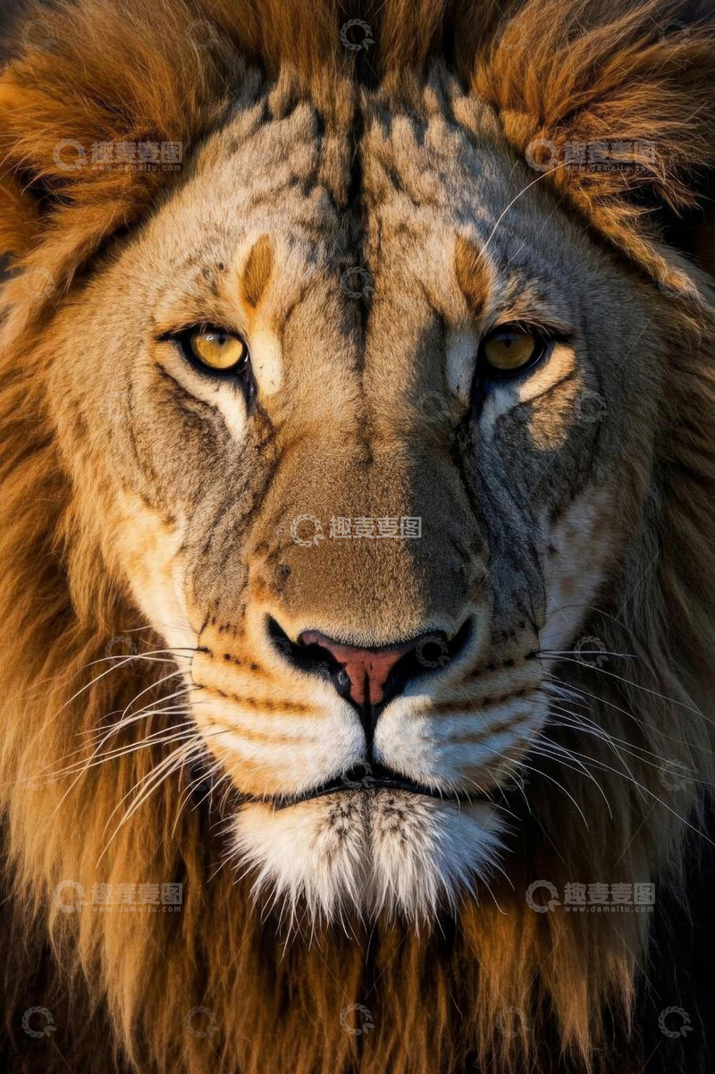 高清大图下载【趣麦麦图】雄狮面部特写