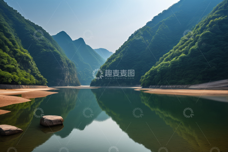 高清大图下载【趣麦麦图】山水相依的自然风光