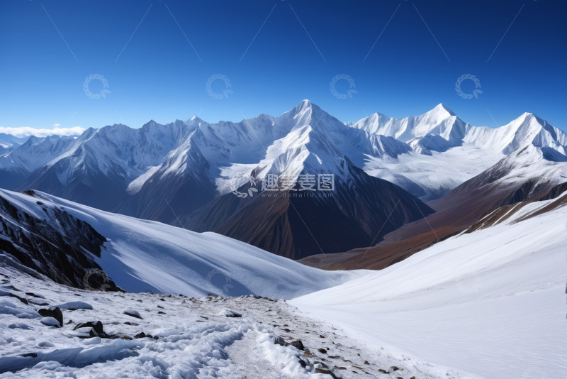 高清大图下载【趣麦麦图】雪山户外风景全景