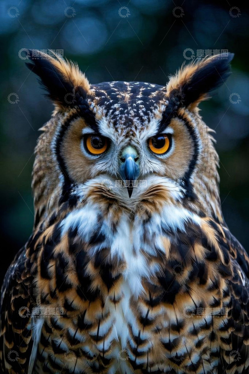 高清大图下载【趣麦麦图】特写猫头鹰