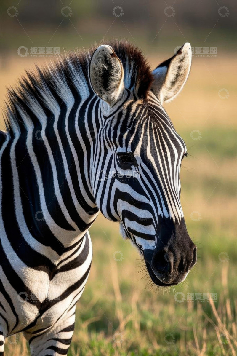 高清大图下载【趣麦麦图】非洲草原斑马特写