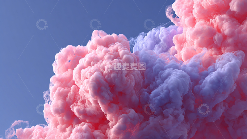 高清大图下载【趣麦麦图】彩色云朵梦幻景观