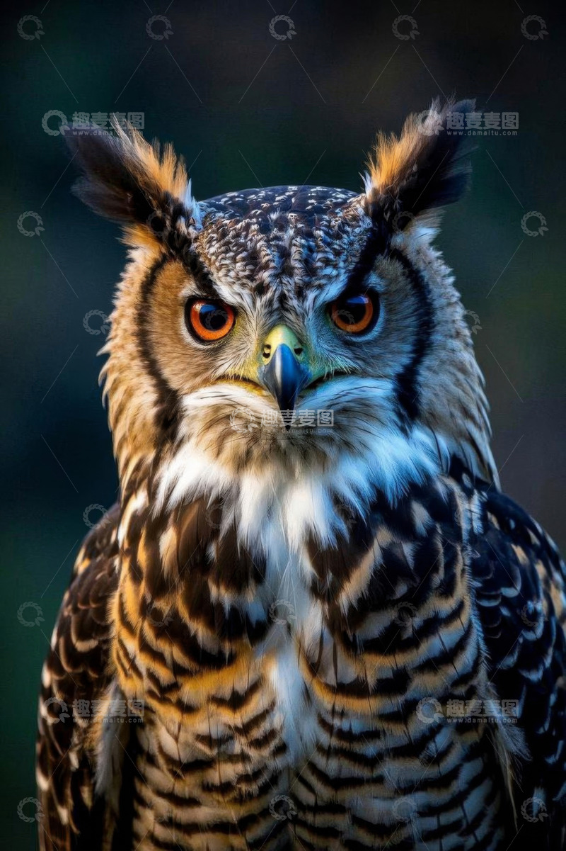 高清大图下载【趣麦麦图】猫头鹰特写素材