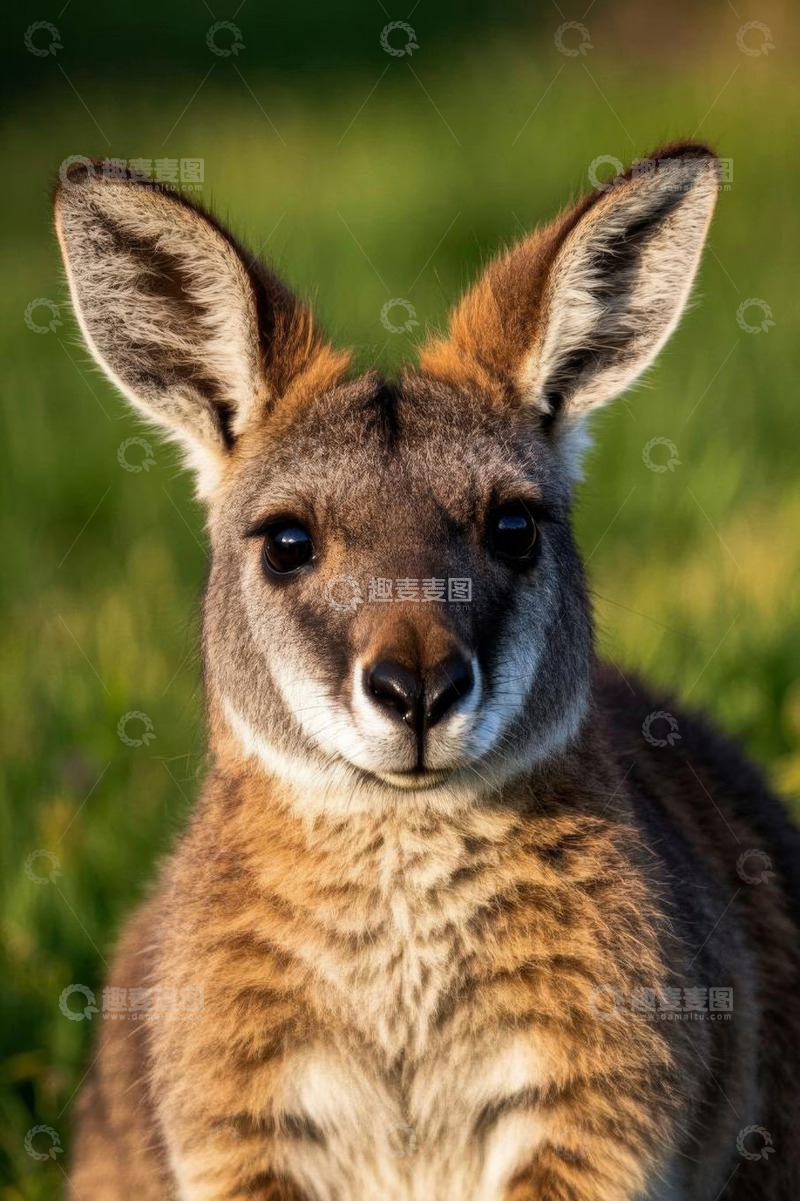 高清大图下载【趣麦麦图】袋鼠特写近景