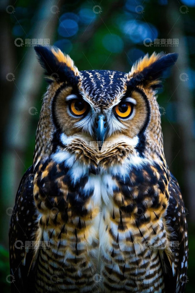 高清大图下载【趣麦麦图】特写猫头鹰动物素材