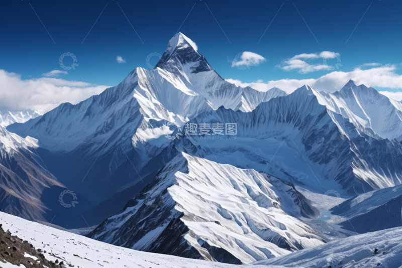 高清大图下载【趣麦麦图】壮丽雪山自然风光全景