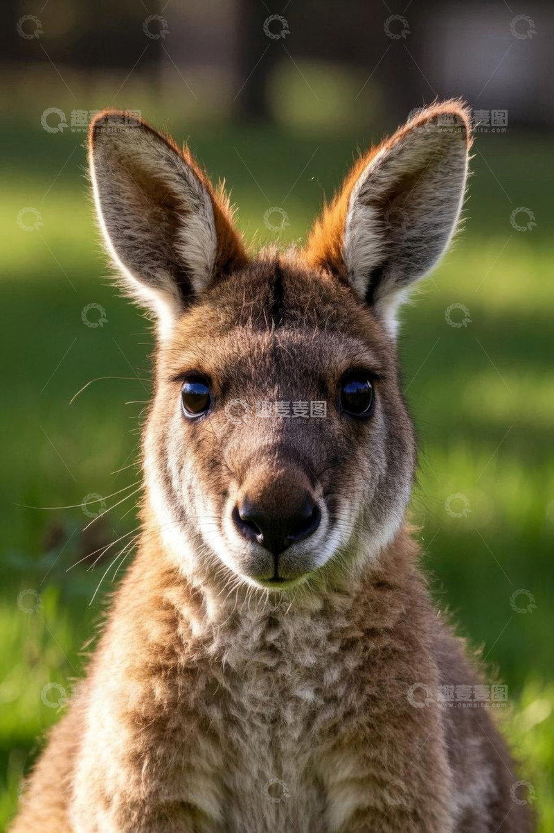 高清大图下载【趣麦麦图】袋鼠近景特写
