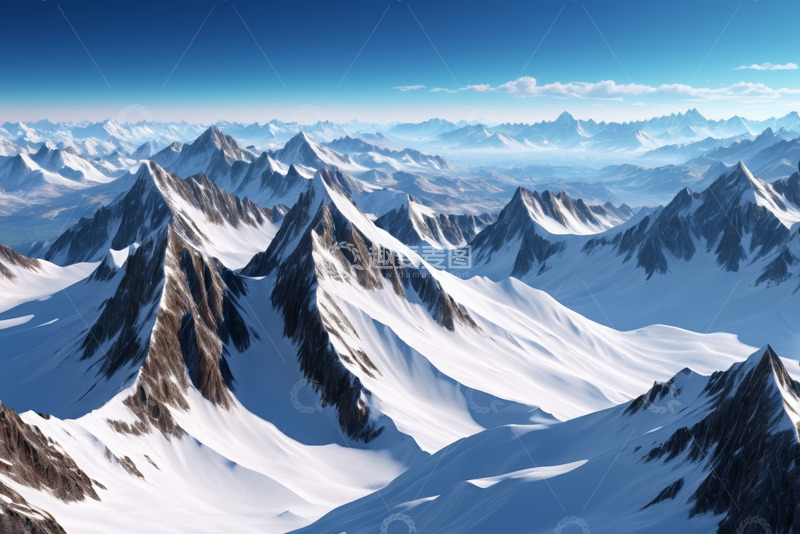 高清大图下载【趣麦麦图】雪山全景自然风光