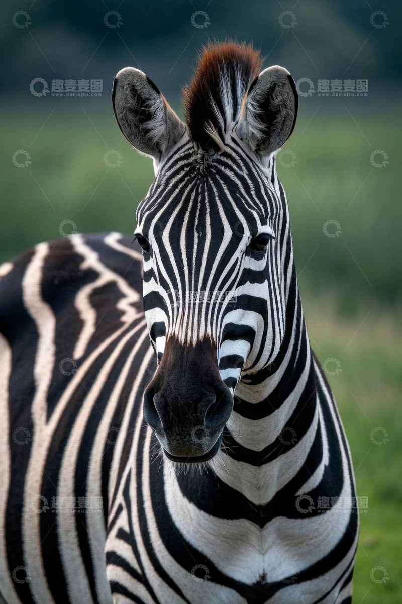 高清大图下载【趣麦麦图】特写斑马肖像