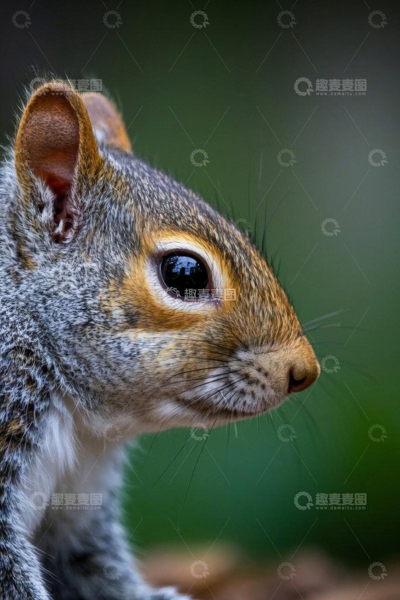 高清大图下载【趣麦麦图】松鼠侧面特写