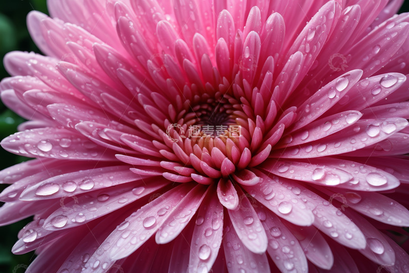 高清大图下载【趣麦麦图】带水珠的粉色菊花特写