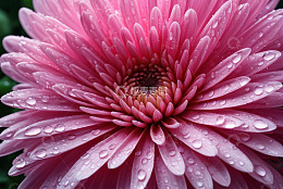 高清大图下载【趣麦麦图】带水珠的粉色菊花特写