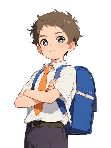 AICG可爱Q版二次元小男孩半身