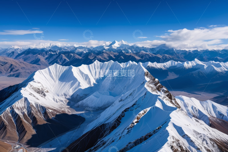 高清大图下载【趣麦麦图】雪山全景自然风光