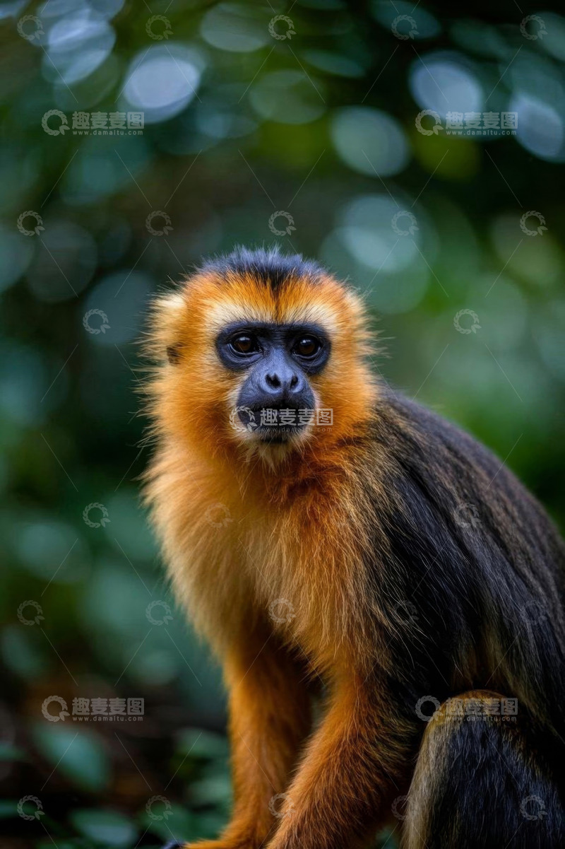 高清大图下载【趣麦麦图】金头猴特写自然场景