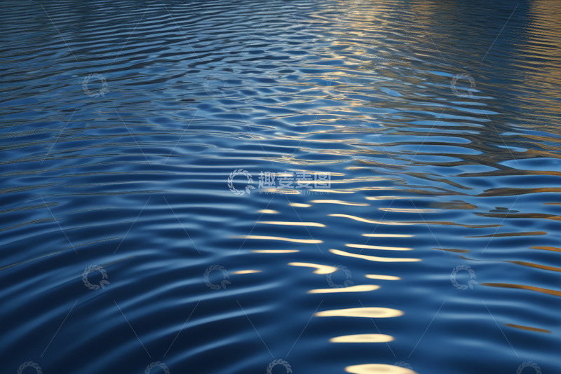 高清大图下载【趣麦麦图】蓝色水面波纹反光景象