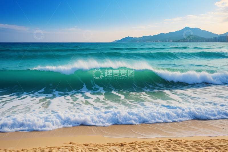 高清大图下载【趣麦麦图】海边沙滩海浪自然风光
