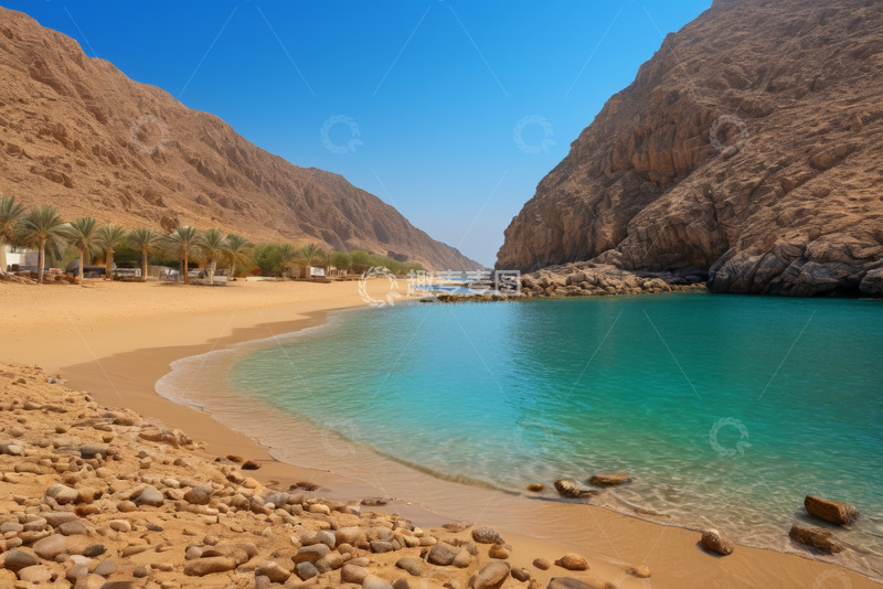 高清大图下载【趣麦麦图】山边海滩自然风光