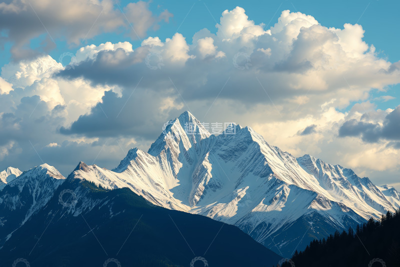 高清大图下载【趣麦麦图】雪山云海自然风光