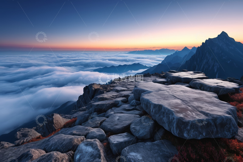 高清大图下载【趣麦麦图】高山云海日出自然风光