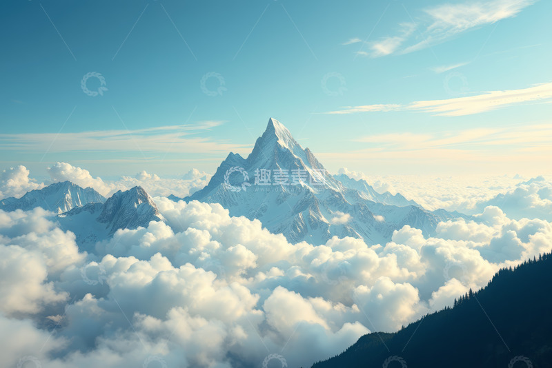 高清大图下载【趣麦麦图】雪山云海自然风光