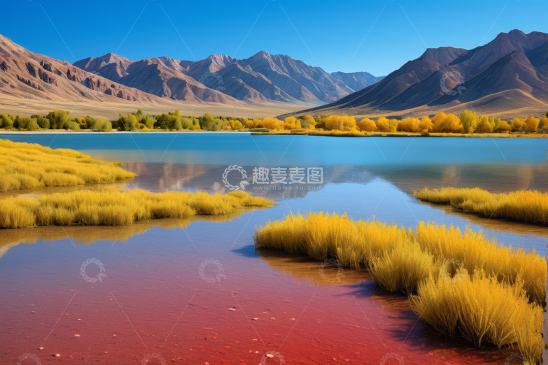 高清大图下载【趣麦麦图】山水相依的自然风光