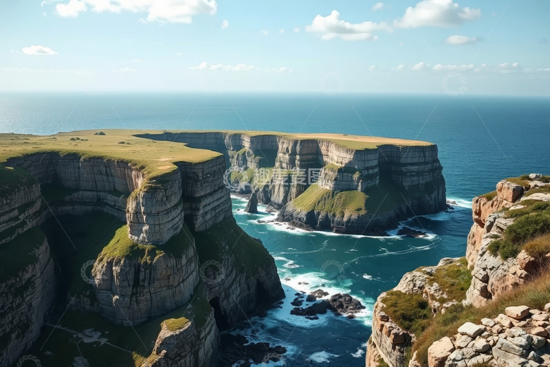 高清大图下载【趣麦麦图】海岸悬崖自然风光俯瞰