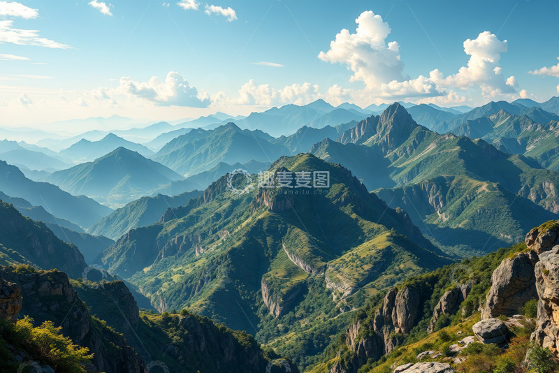 高清大图下载【趣麦麦图】户外青山蓝天自然景观