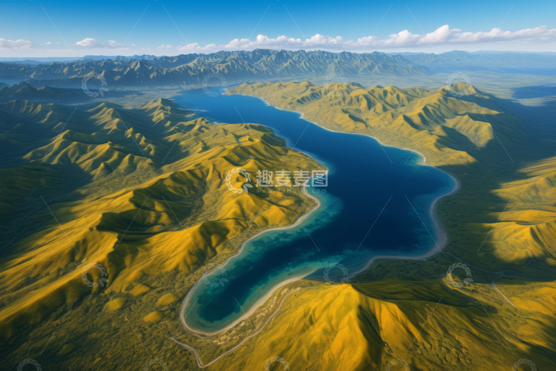 高清大图下载【趣麦麦图】山川湖泊航拍全景