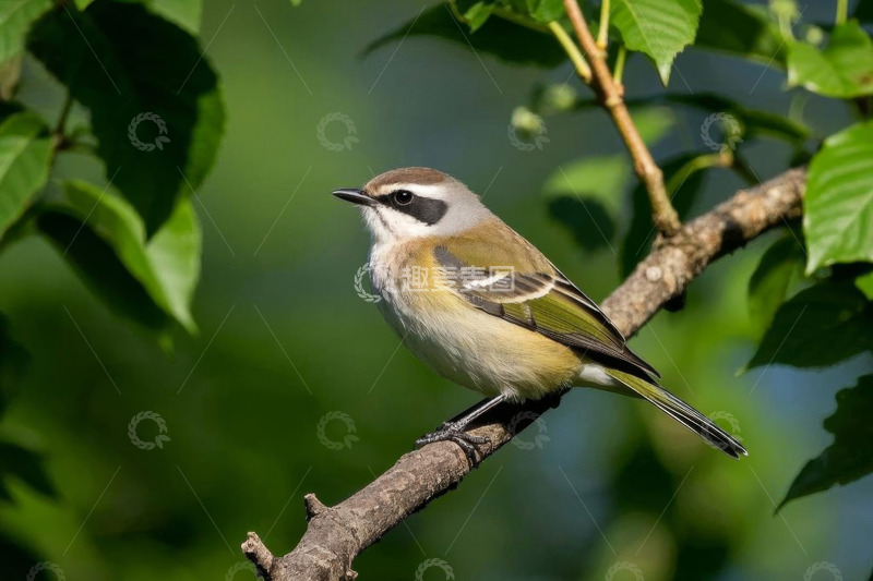 高清大图下载【趣麦麦图】枝头栖息的小鸟特写