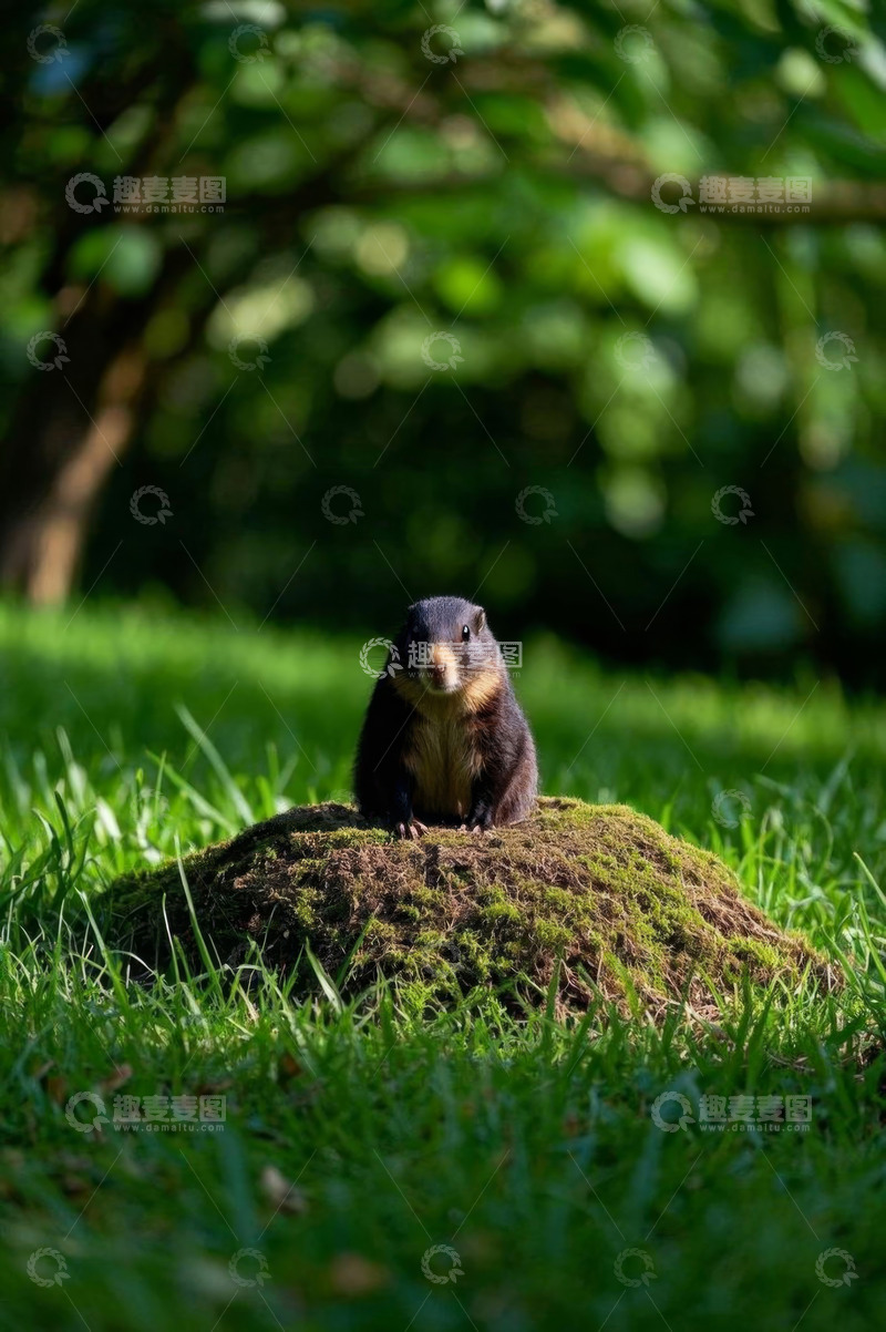高清大图下载【趣麦麦图】草地上站立的小动物