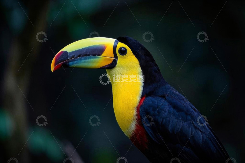 高清大图下载【趣麦麦图】巨嘴鸟特写