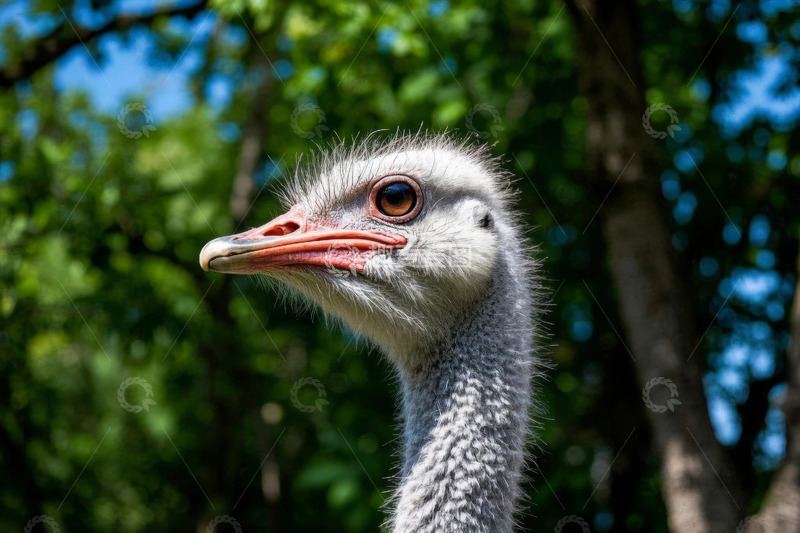 高清大图下载【趣麦麦图】鸵鸟头部特写