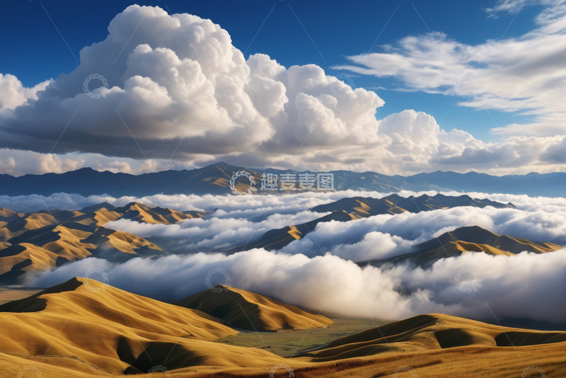 高清大图下载【趣麦麦图】山峦云海自然风光