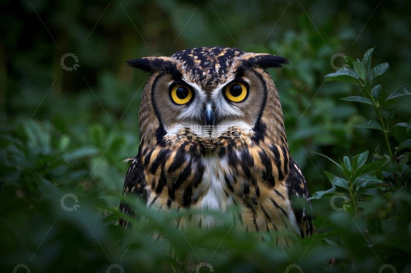 高清大图下载【趣麦麦图】猫头鹰特写近景