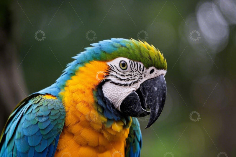 高清大图下载【趣麦麦图】多彩金刚鹦鹉特写