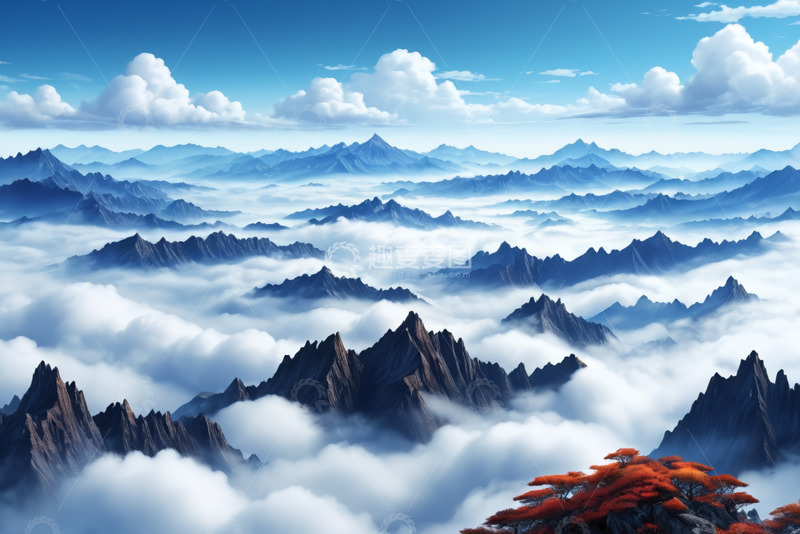 高清大图下载【趣麦麦图】高山云海自然风光