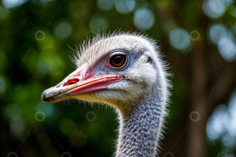 高清大图下载【趣麦麦图】鸵鸟头部特写